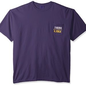 NCAA Lsu Tigers Baseball Frame Short Sleeve Pocket